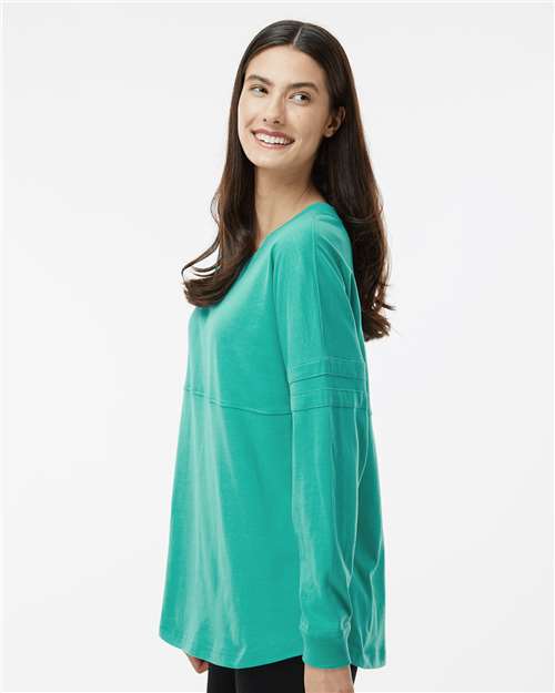 Teal Women&#39;s Jersey Pom Pom Long Sleeve T-Shirt - T14