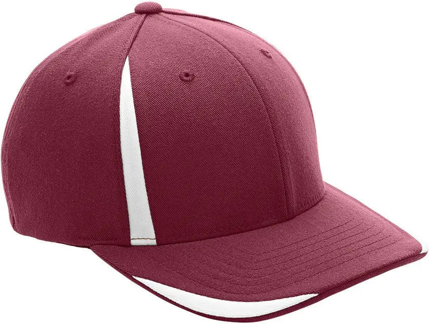 Team 365 Atb102 Pro-formance Front Sweep Cap - Sport Maroon White