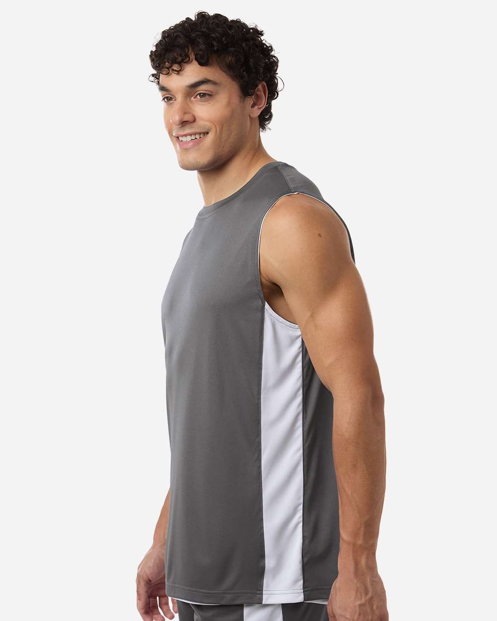 Team 365 Tt115 Unisex Zone Performance Reversible Jersey - Sport Graphite White