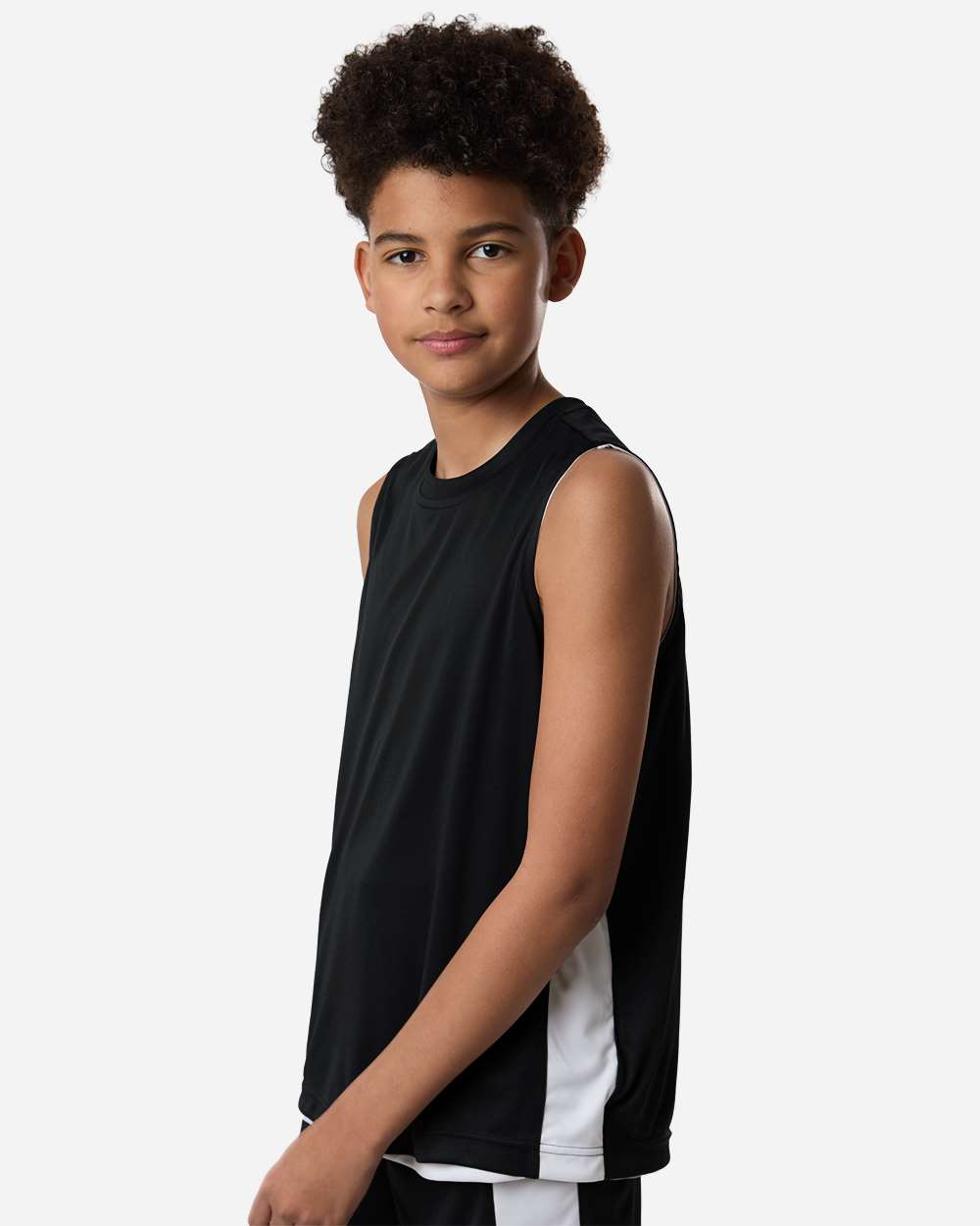 Team 365 Tt115y Youth Zone Performance Reversible Jersey - Black White