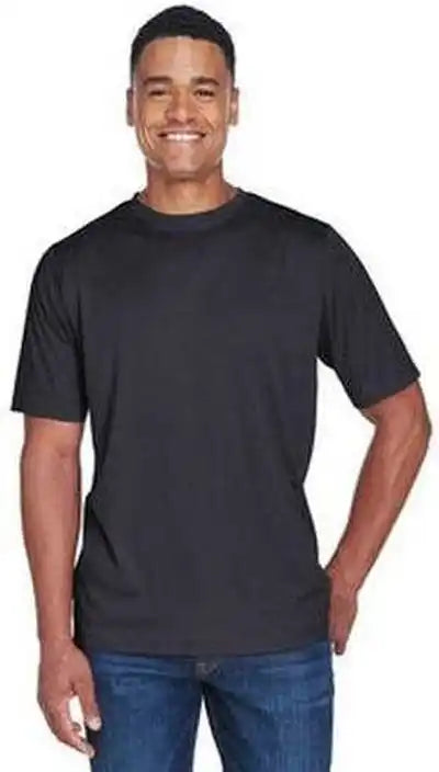 Team 365 Tt11h Men’s Sonic Heather Performance t Shirt Black