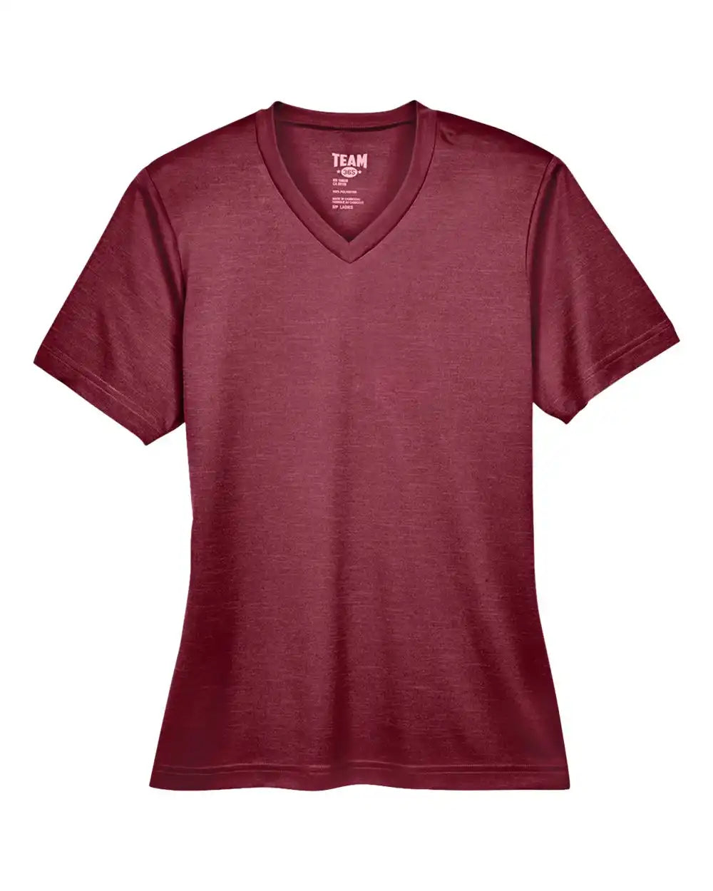 Team 365 Tt11hw Women’s Sonic Heather Performance T-shirt - Sport Maroon - Xs