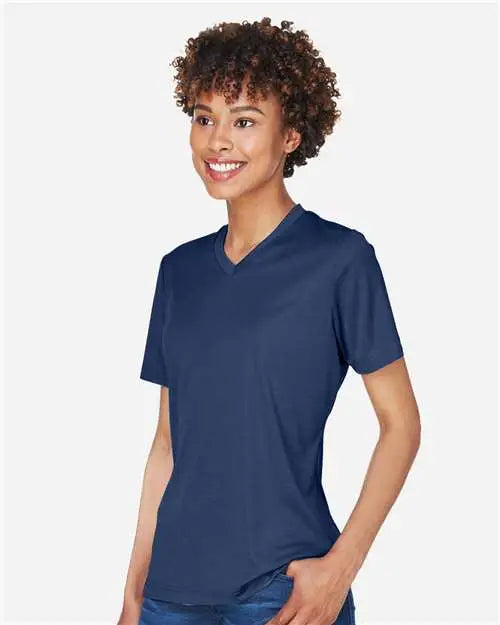 Team 365 Tt11hw Women’s Sonic Heather Performance T-shirt - Sport Dark Navy