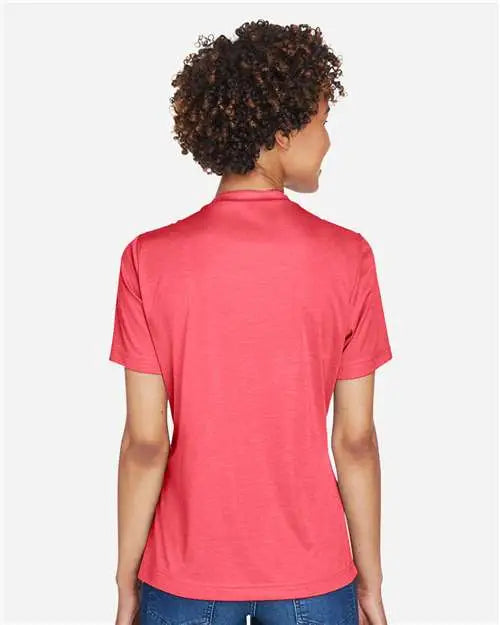 Team 365 Tt11hw Women’s Sonic Heather Performance T-shirt - Sport Red