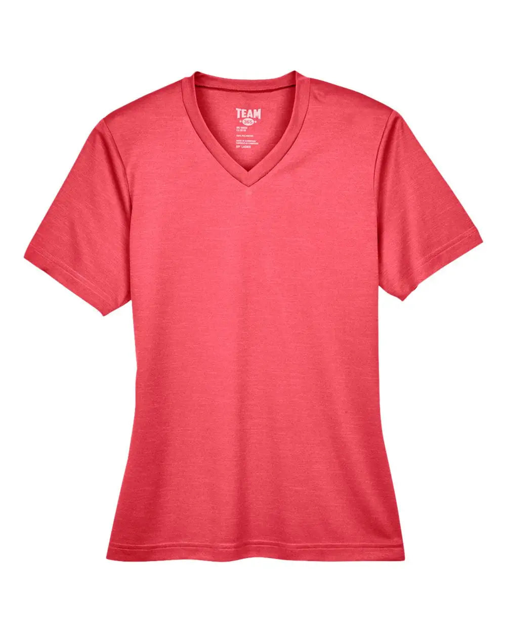 Team 365 Tt11hw Women’s Sonic Heather Performance T-shirt - Sport Red - Xs