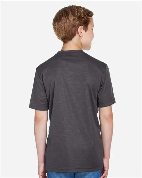 Team 365 Tt11hy Youth Sonic Heather Performance T-shirt - Dark Grey