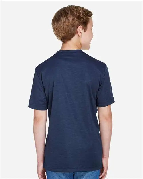 Team 365 Tt11hy Youth Sonic Heather Performance T-shirt - Sport Dark Navy