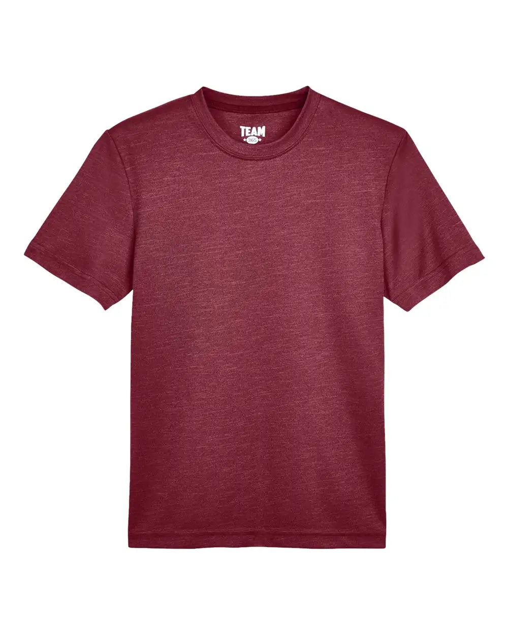Team 365 Tt11hy Youth Sonic Heather Performance T-shirt - Sport Maroon - s