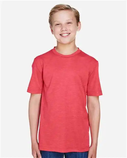 Team 365 Tt11hy Youth Sonic Heather Performance T-shirt - Sport Red