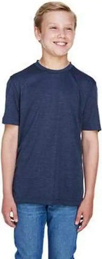 Team 365 Tt11hy Youth Sonic Heather Performance T-shirt - Sportdark Navy