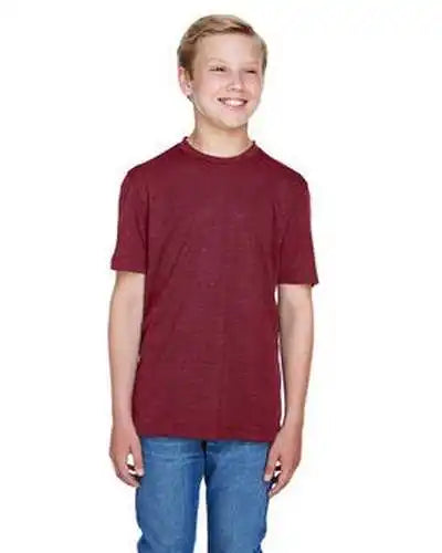Team 365 Tt11hy Youth Sonic Heather Performance T-shirt - Sportmaroon