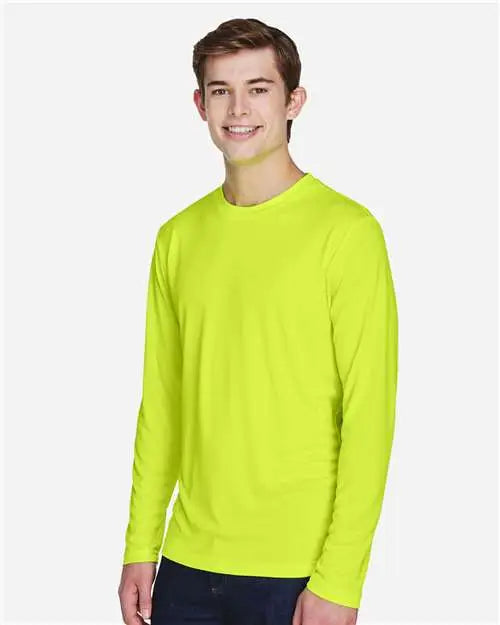 Team 365 Tt11l Men’s Zone Performance Long Sleeve T-shirt - Safety Yellow