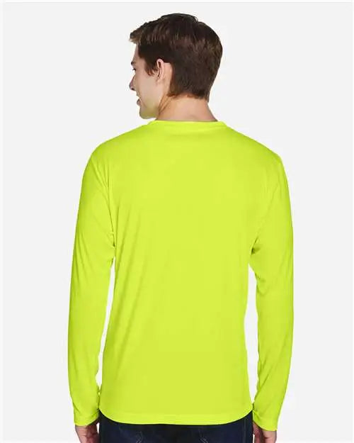 Team 365 Tt11l Men’s Zone Performance Long Sleeve T-shirt - Safety Yellow
