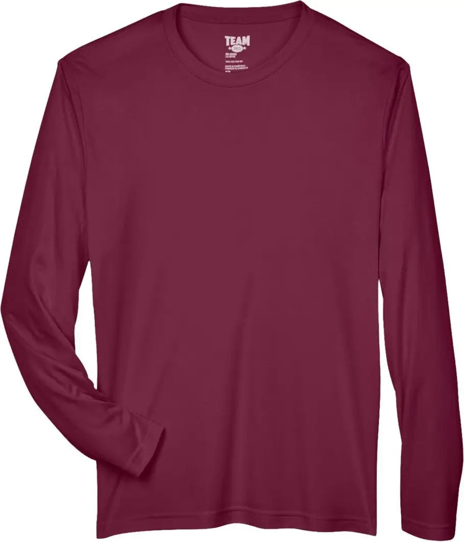 Team 365 Tt11l Men’s Zone Performance Long Sleeve T-shirt - Sport Maroon - Xs