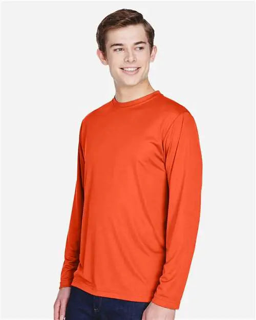 Team 365 Tt11l Men’s Zone Performance Long Sleeve T-shirt - Sport Orange