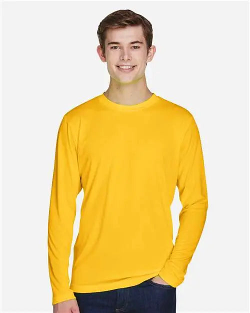 Team 365 Tt11l Men’s Zone Performance Long Sleeve T-shirt - Sport Athletic Gold