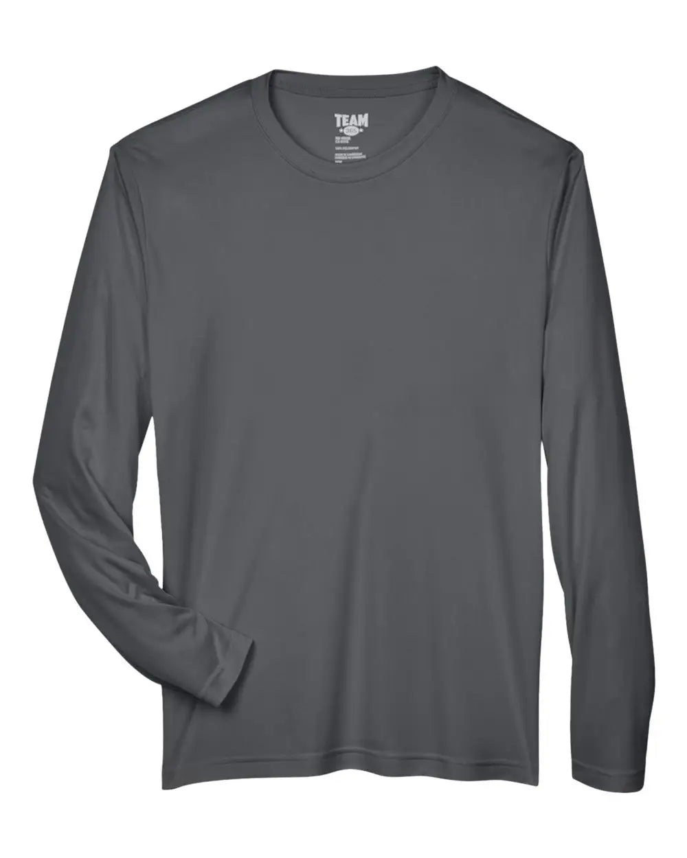 Team 365 Tt11l Men’s Zone Performance Long Sleeve T-shirt - Sport Graphite - Dark Gray / Xs