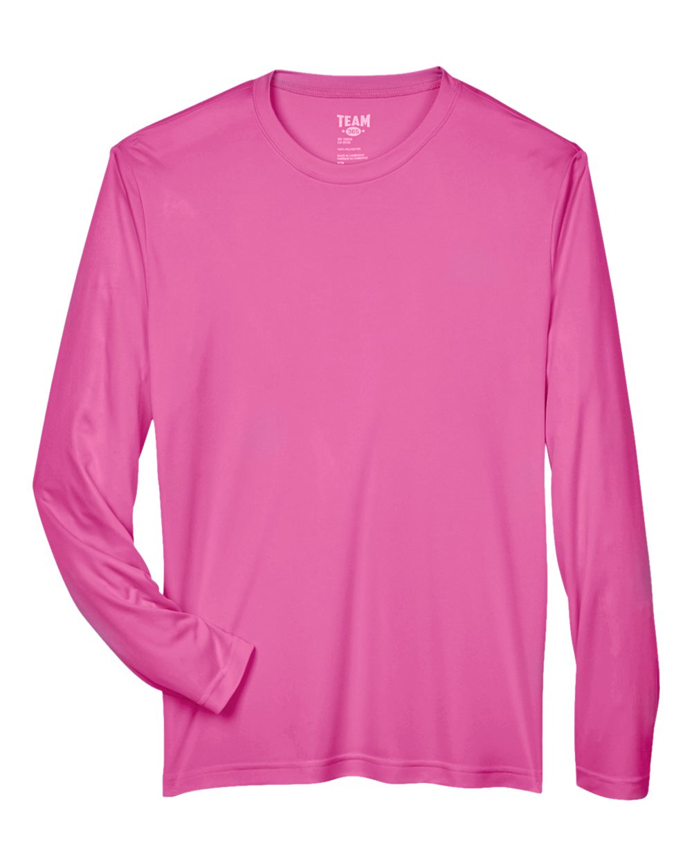 Team 365 Tt11l Men’s Zone Performance Long Sleeve T-shirt - Sport Charity Pink