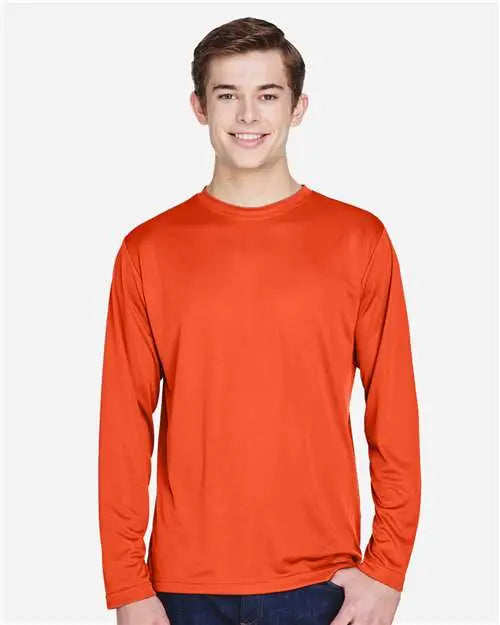 Team 365 Tt11l Men’s Zone Performance Long Sleeve T-shirt - Sport Orange