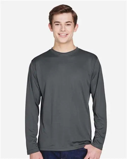 Team 365 Tt11l Men’s Zone Performance Long Sleeve T-shirt - Sport Graphite