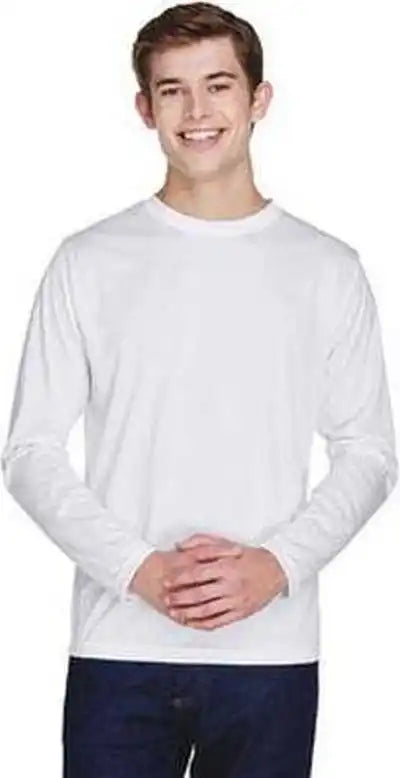 Team 365 Tt11l Men’s Zone Performance Long Sleeve t Shirt White