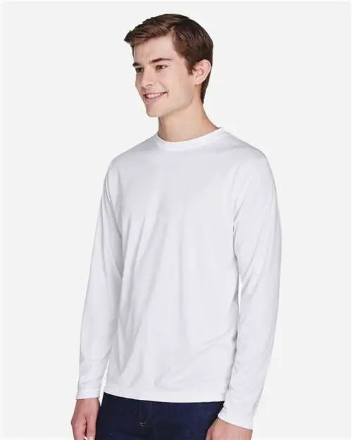 Team 365 Tt11l Men’s Zone Performance Long Sleeve T-shirt - White
