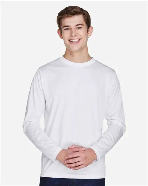 Team 365 Tt11l Men’s Zone Performance Long Sleeve T-shirt - White
