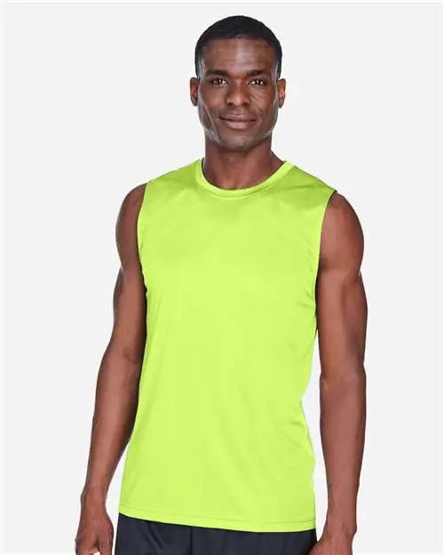 Team 365 Tt11m Men’s Zone Performance Muscle T-shirt - Safety Yellow