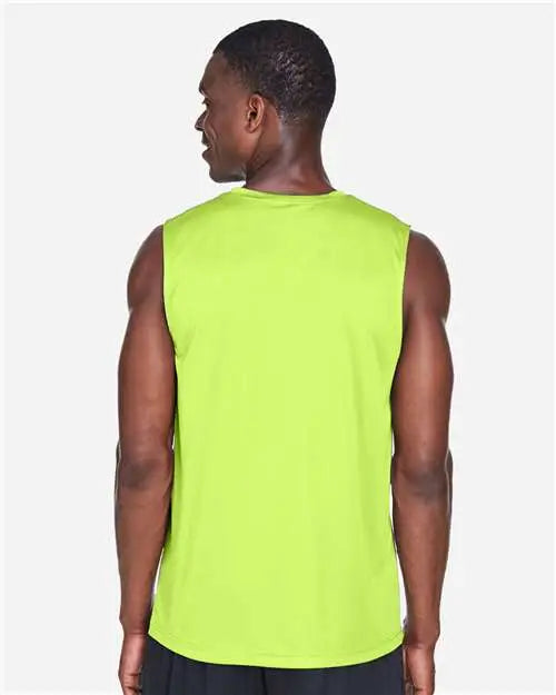 Team 365 Tt11m Men’s Zone Performance Muscle T-shirt - Safety Yellow
