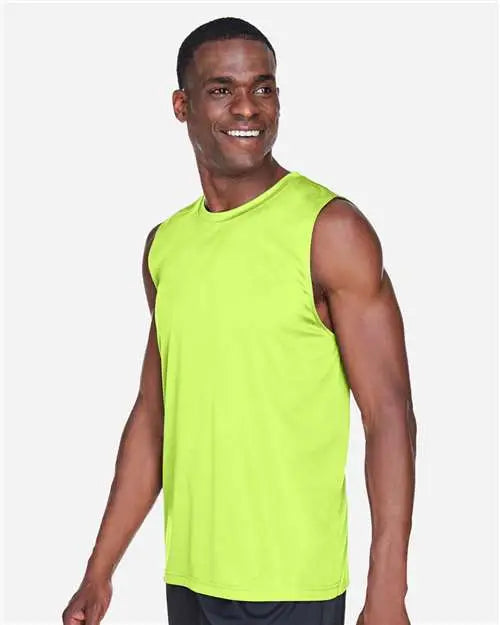 Team 365 Tt11m Men’s Zone Performance Muscle T-shirt - Safety Yellow