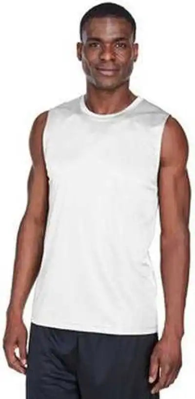 Team 365 Tt11m Men’s Zone Performance Muscle t Shirt White