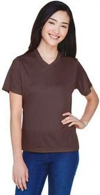Team 365 Tt11w Ladies’ Zone Performance t Shirt Sport Dark Brown