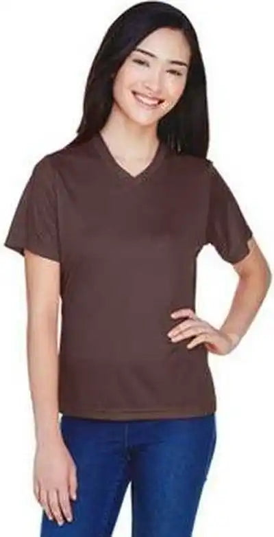 Team 365 Tt11w Ladies’ Zone Performance t Shirt Sport Dark Brown
