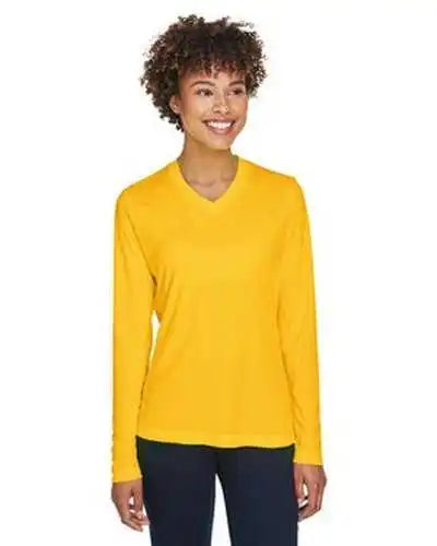 Team 365 Tt11wl Ladies’ Zone Performance Long Sleeve t Shirt Sportathletic Gold