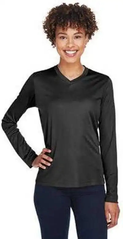 Team 365 Tt11wl Ladies’ Zone Performance Long Sleeve t Shirt Black