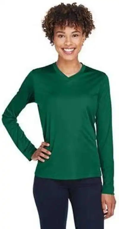 Team 365 Tt11wl Ladies’ Zone Performance Long Sleeve t Shirt Sport Forest
