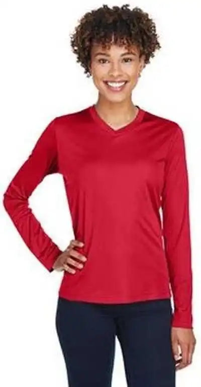 Team 365 Tt11wl Ladies’ Zone Performance Long-sleeve T-shirt - Sport Red