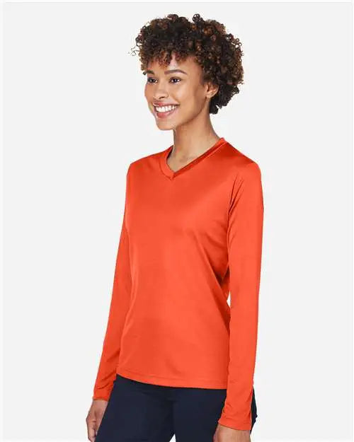 Team 365 Tt11wl Women’s Zone Performance Long Sleeve T-shirt - Sport Orange