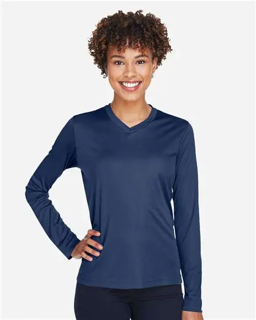 Team 365 Tt11wl Women’s Zone Performance Long Sleeve T-shirt - Sport Dark Navy