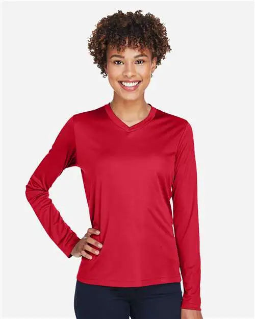 Team 365 Tt11wl Women’s Zone Performance Long Sleeve T-shirt - Sport Red