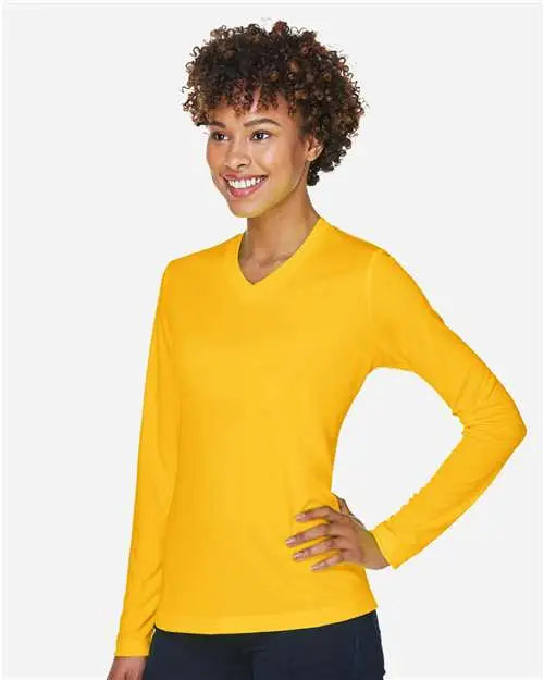 Team 365 Tt11wl Women’s Zone Performance Long Sleeve T-shirt - Sport Athletic Gold