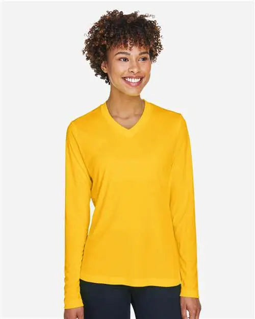 Team 365 Tt11wl Women’s Zone Performance Long Sleeve T-shirt - Sport Athletic Gold