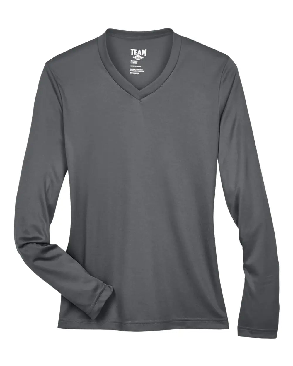Team 365 Tt11wl Women’s Zone Performance Long Sleeve T-shirt - Sport Graphite - Dark Gray / Xs