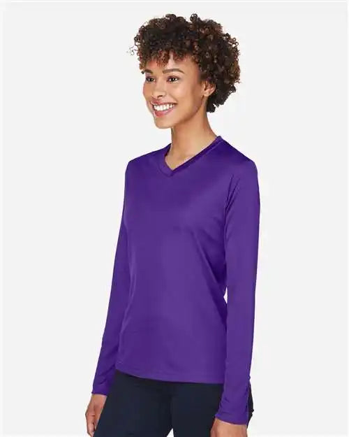 Team 365 Tt11wl Women’s Zone Performance Long Sleeve T-shirt - Sport Purple