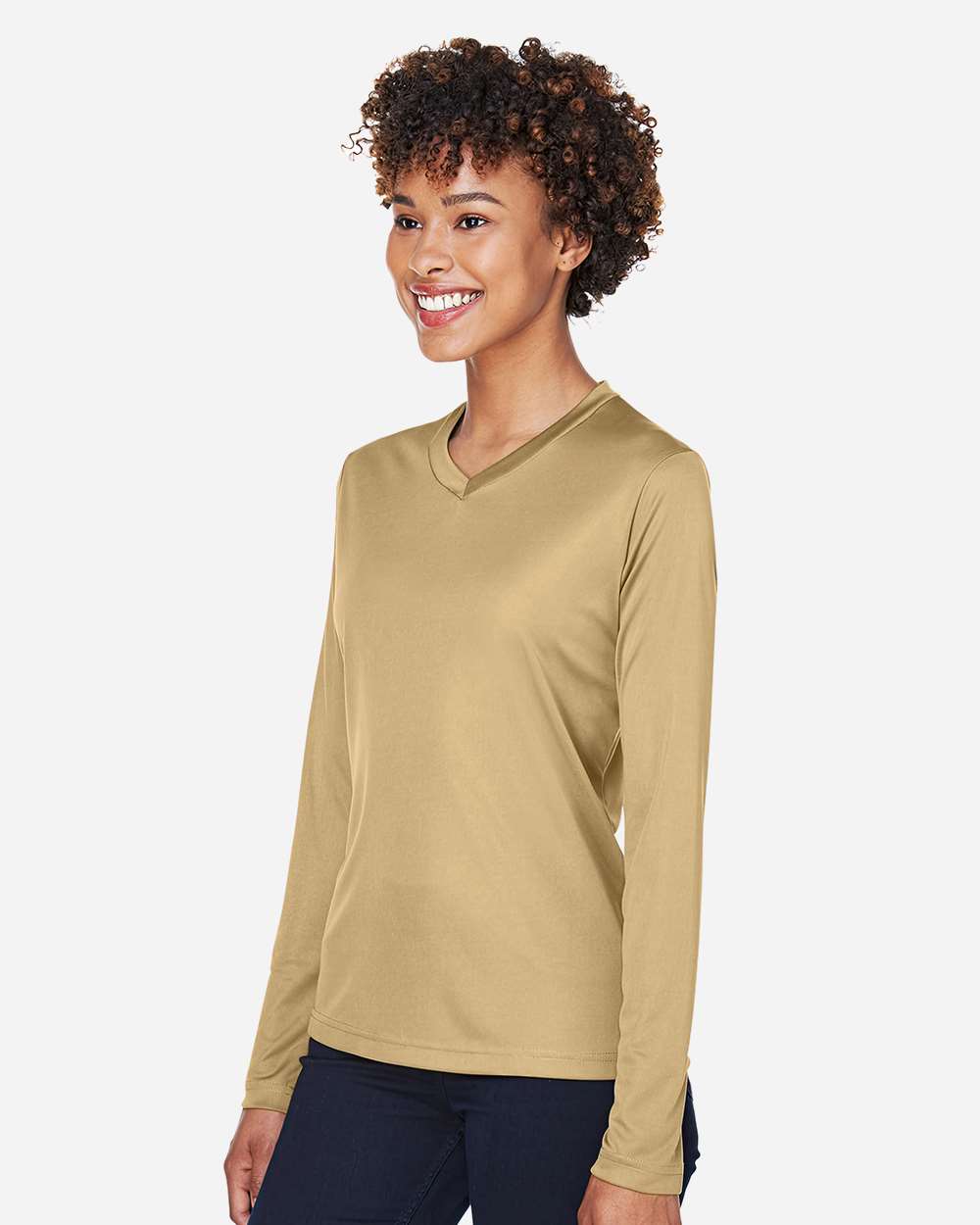 Team 365 Tt11wl Women’s Zone Performance Long Sleeve T-shirt - Sport Vegas Gold