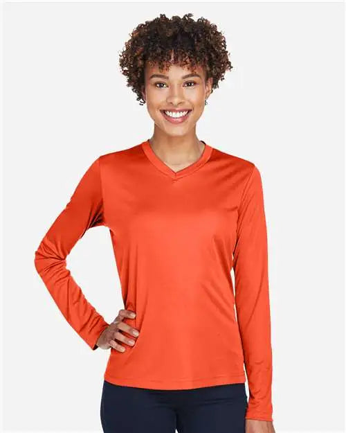 Team 365 Tt11wl Women’s Zone Performance Long Sleeve T-shirt - Sport Orange