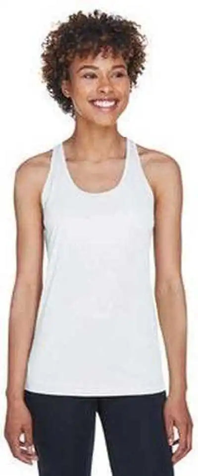 Team 365 Tt11wrc Ladies’ Zone Performance Racerback Tank - White