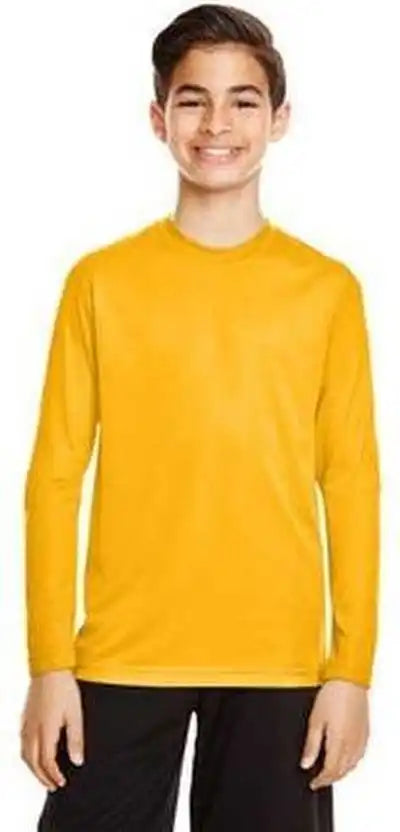 Team 365 Tt11yl Youth Zone Performance Long Sleeve t Shirt Sportathletic Gold