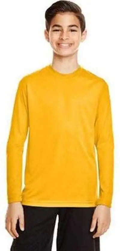 Team 365 Tt11yl Youth Zone Performance Long Sleeve t Shirt Sportathletic Gold