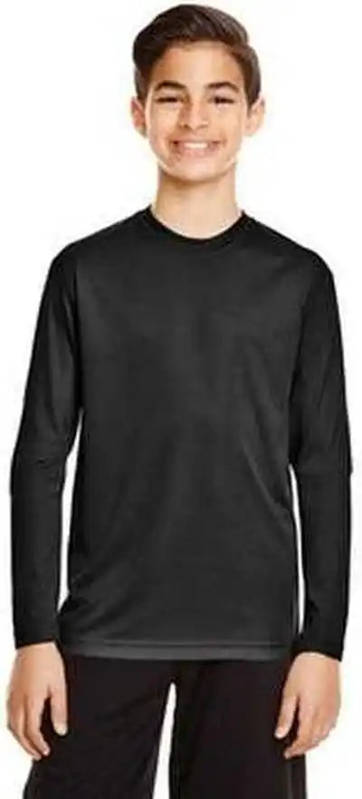 Team 365 Tt11yl Youth Zone Performance Long Sleeve t Shirt Black